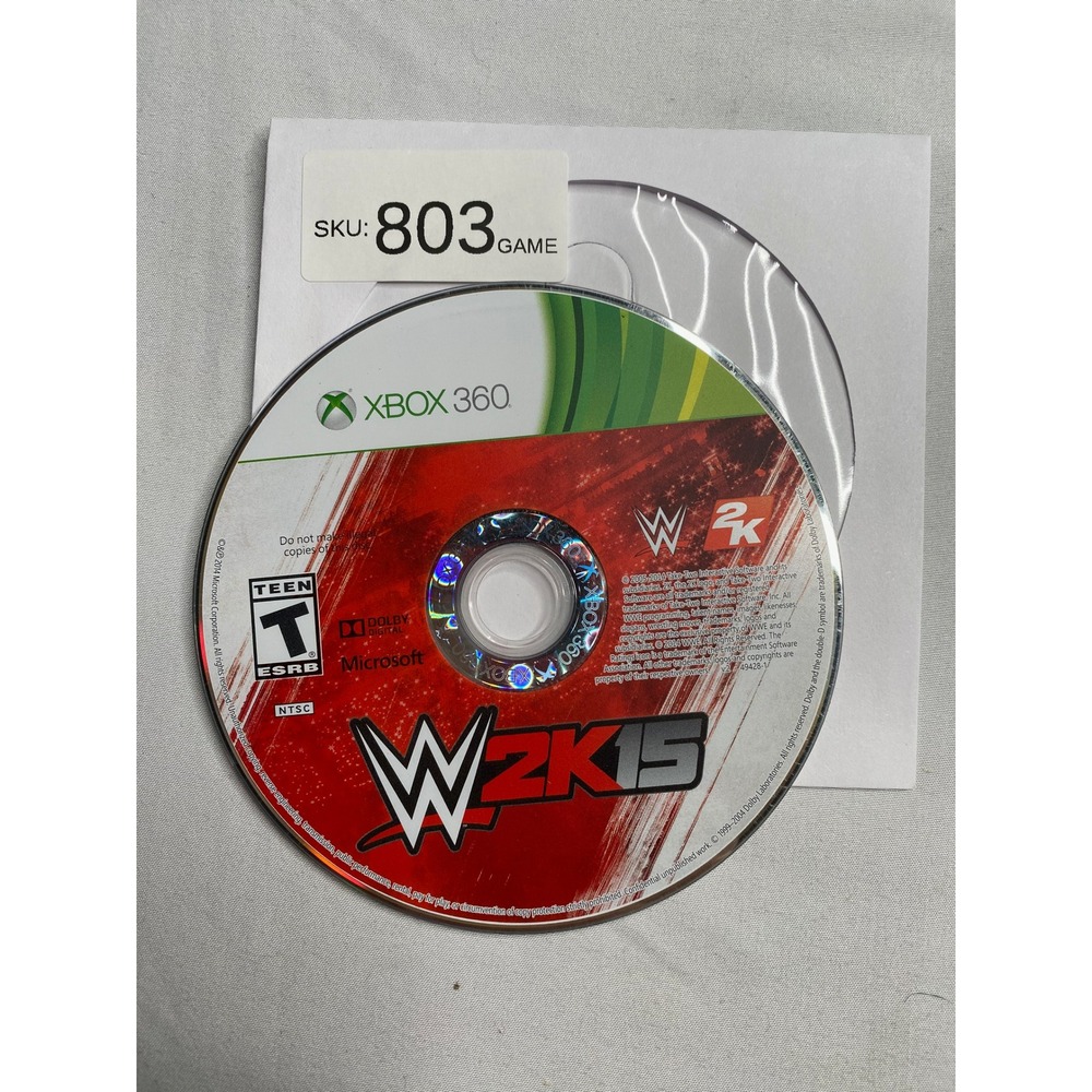 WWE 2K15 Microsoft Xbox 360 Video Game Disc